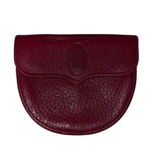 Authentic Vintage Cartier Bordeaux Leather Coin Case – Made in Spain